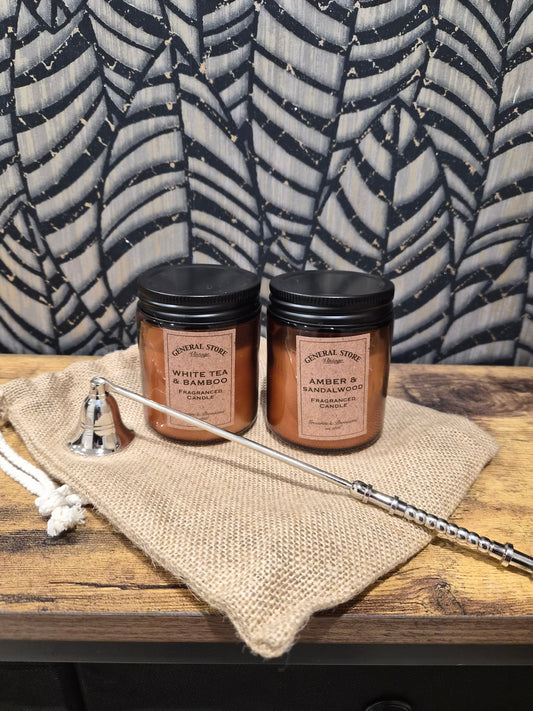 Hessian Bag Candle Set