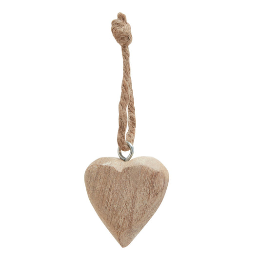 Pack Of 90 Wooden HEART Hanging Decorations