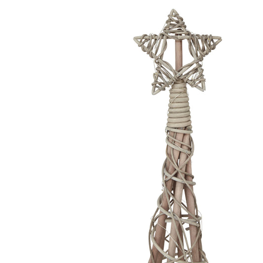 Medium LED Wicker Christmas Tree With Star