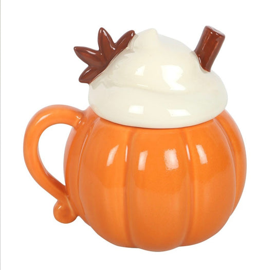 Pumpkin Cream Mug With Lid