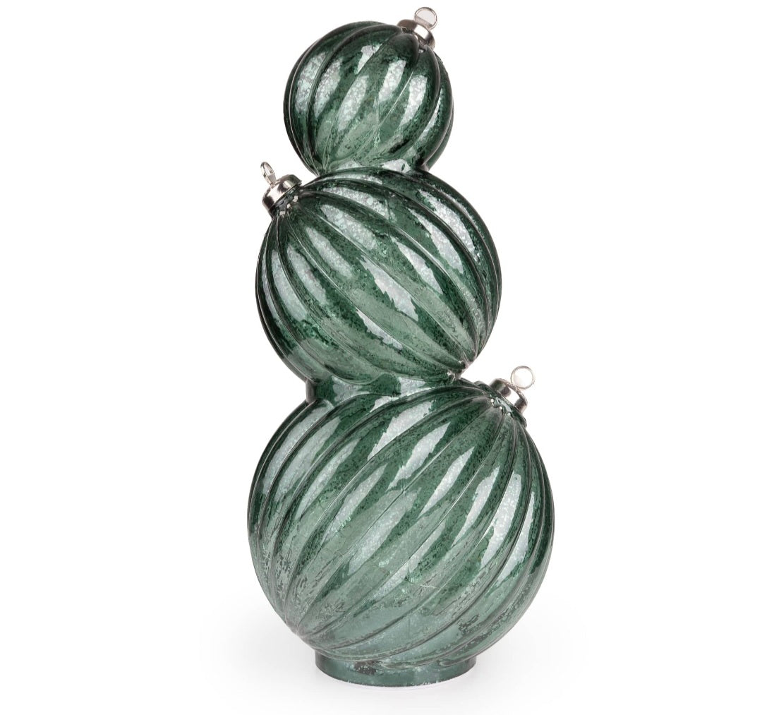 Green LED Stacked Christmas Bauble