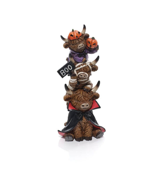 Highland Cows with Boo Plaque Ornament