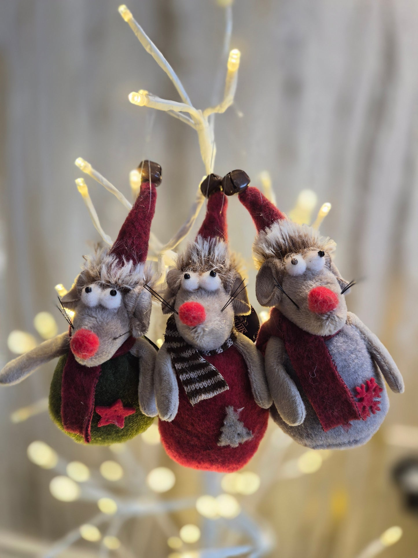 "no cheeses for us meeces" mice Tree decorations