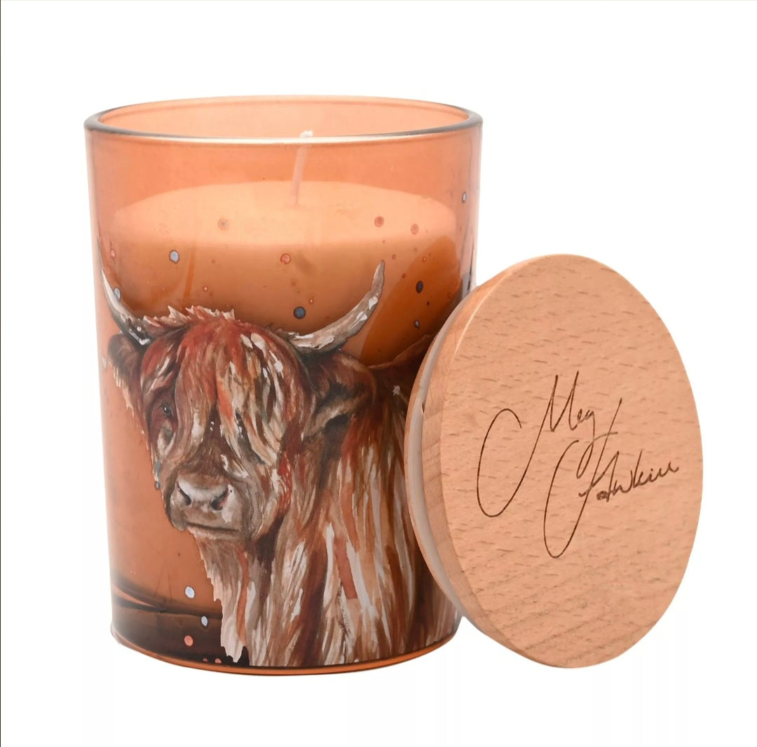 Meg Hawkins Highland Cow Candle - Apple Orchard