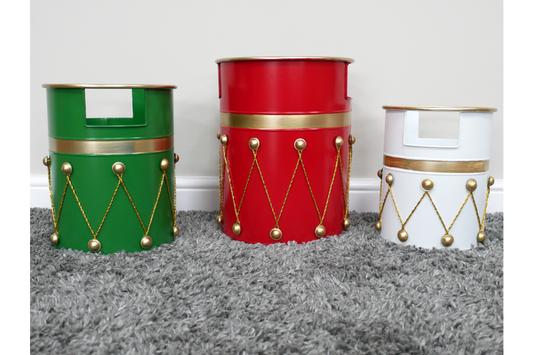 Set Of 3 Drum Bins / Planters