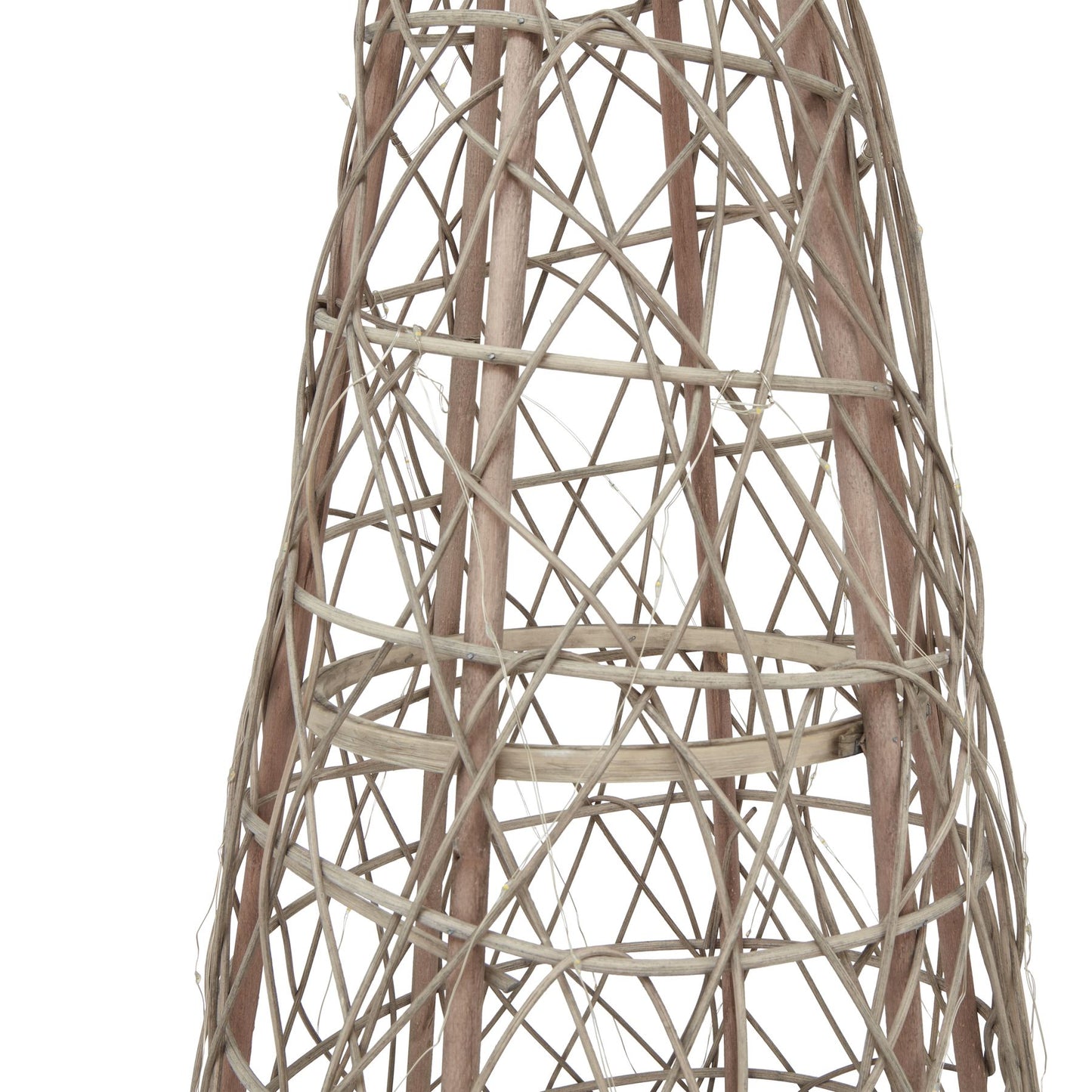 Medium LED Wicker Christmas Tree With Star