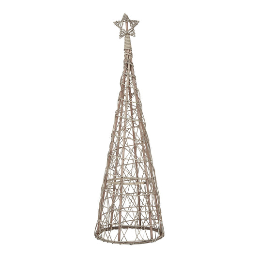 Medium LED Wicker Christmas Tree With Star