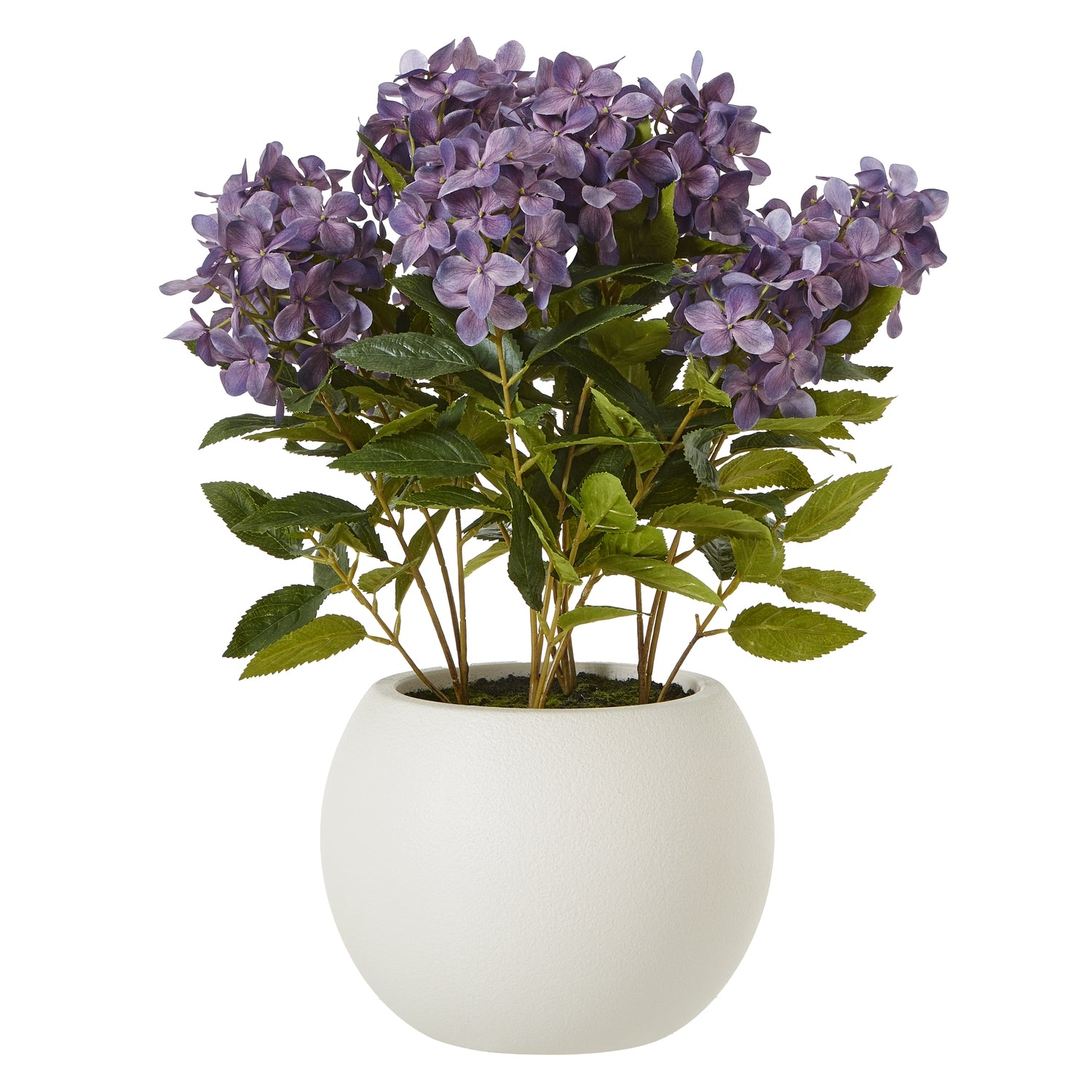 artificial hydrangea plant in pot Medium Purple Hydrangea Plant In Pot – House of S21