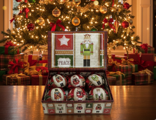 Nutcracker decoupage baubles