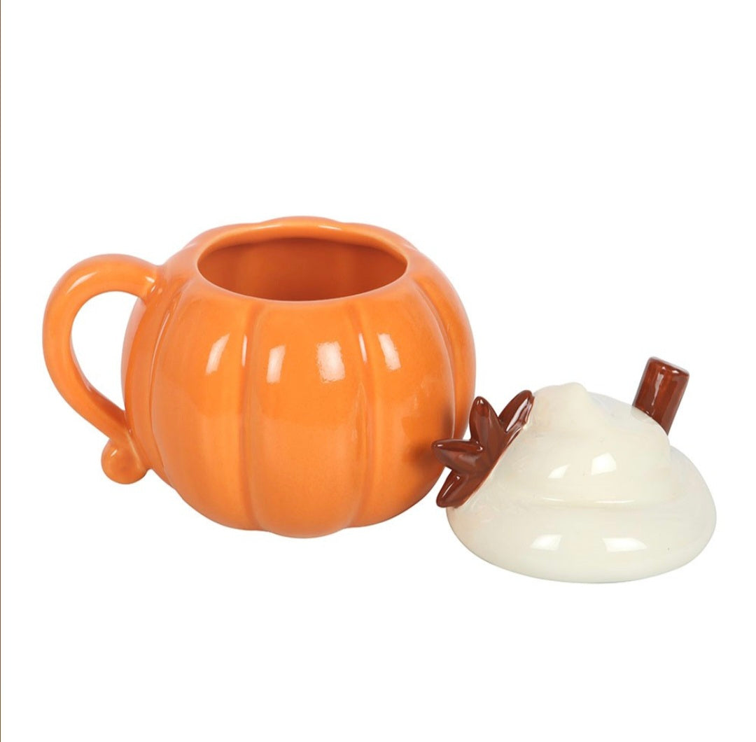 Pumpkin Cream Mug With Lid