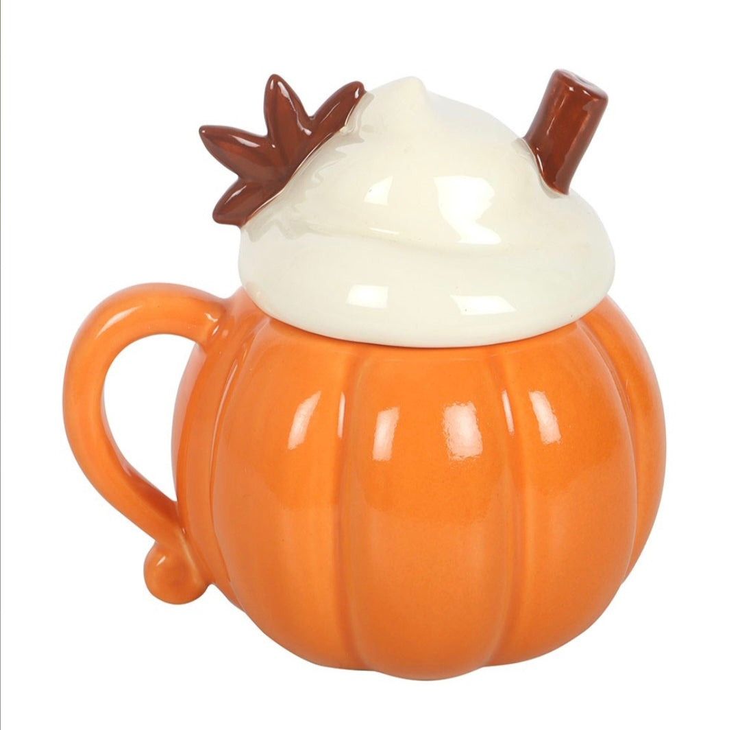 Pumpkin Cream Mug With Lid