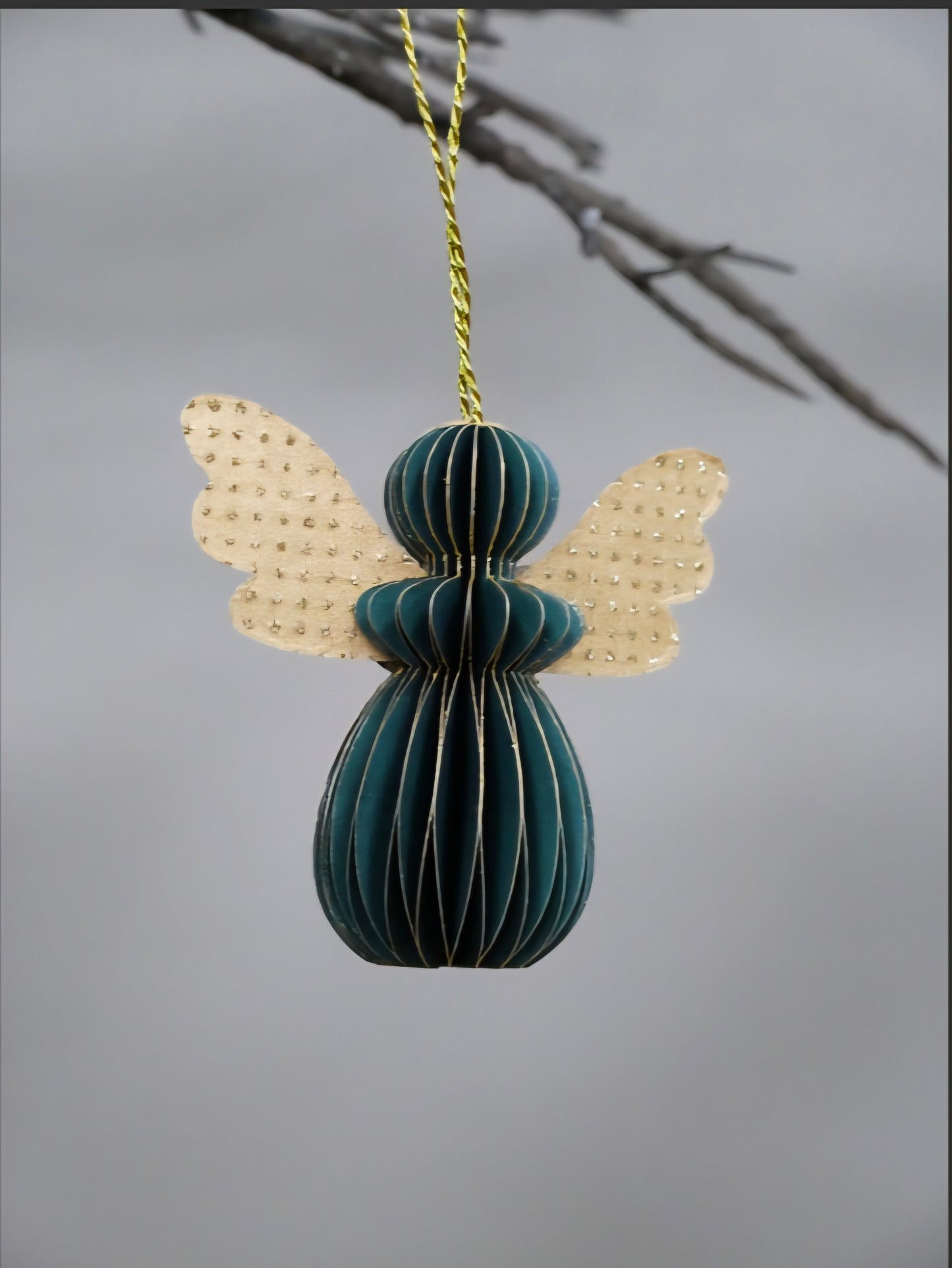 Hand Crafted Tree Angels, Green