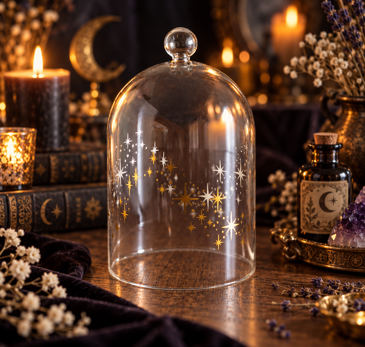 Small Glass Candle Cloche