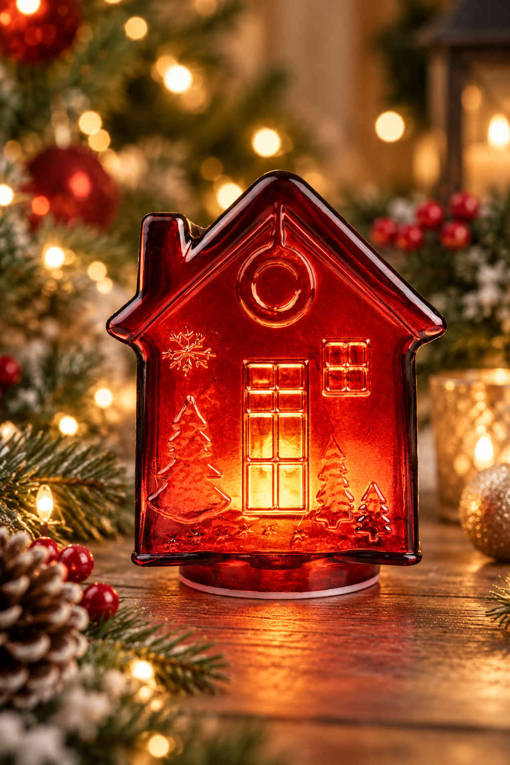 Red LED Gingerbread House