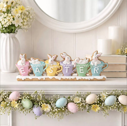 Easter Bunny Mantle Plaque