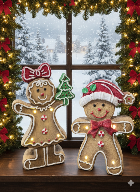 Light up Gingerbread Set