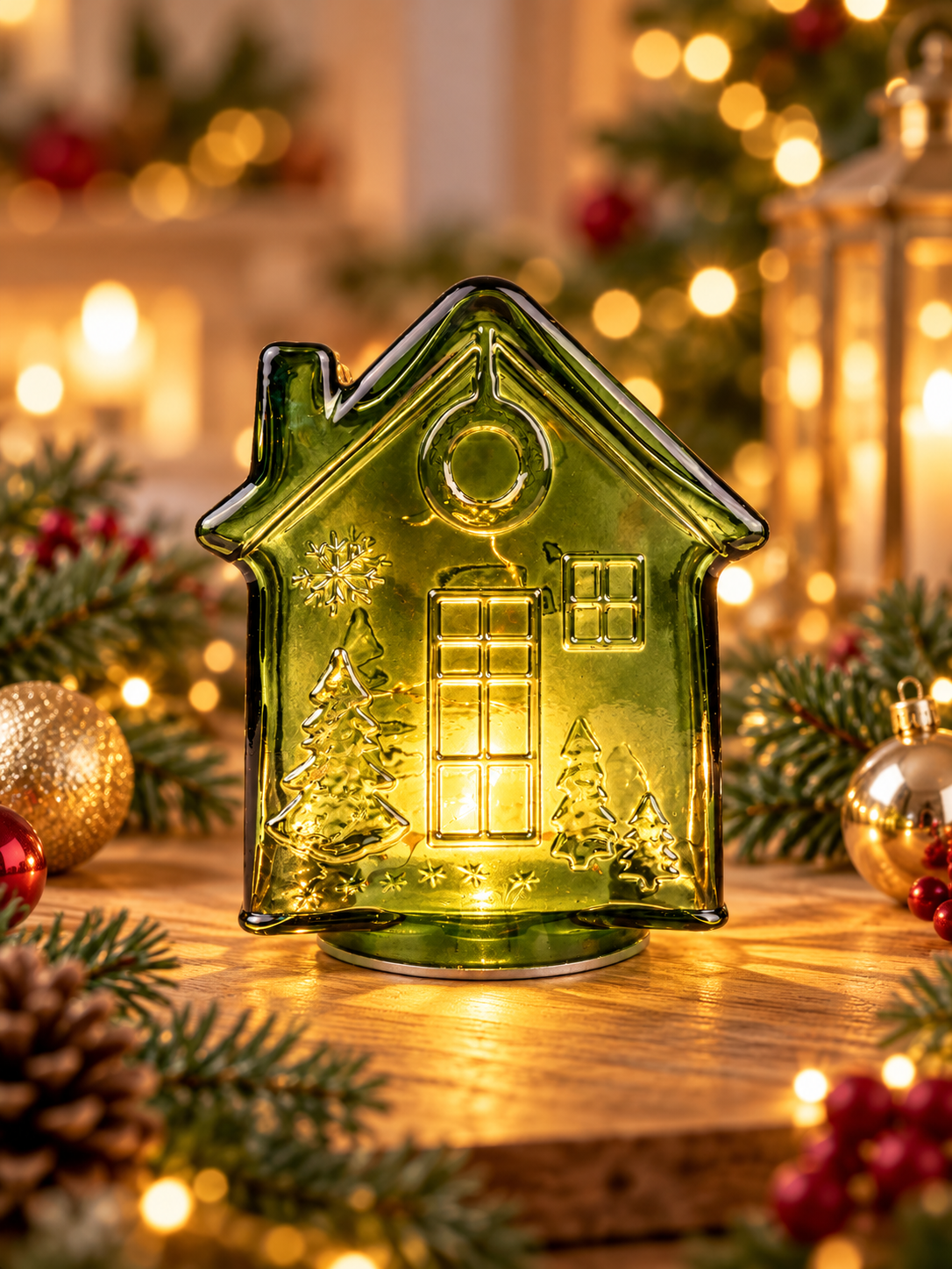 Green LED Gingerbread House