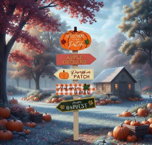 Wooden Pumpkin Patch Sign