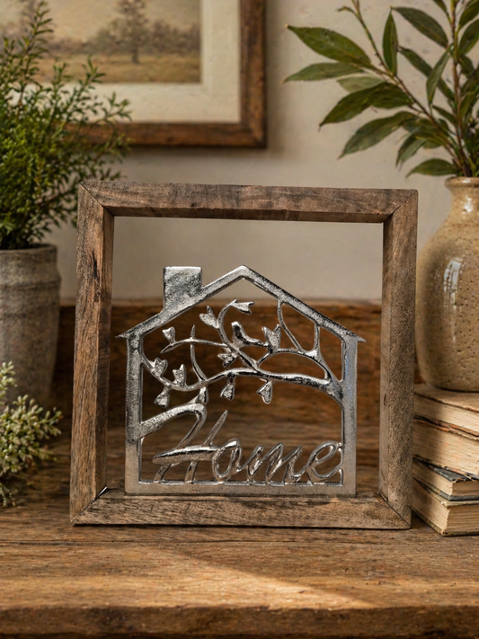House In Wooden Frame