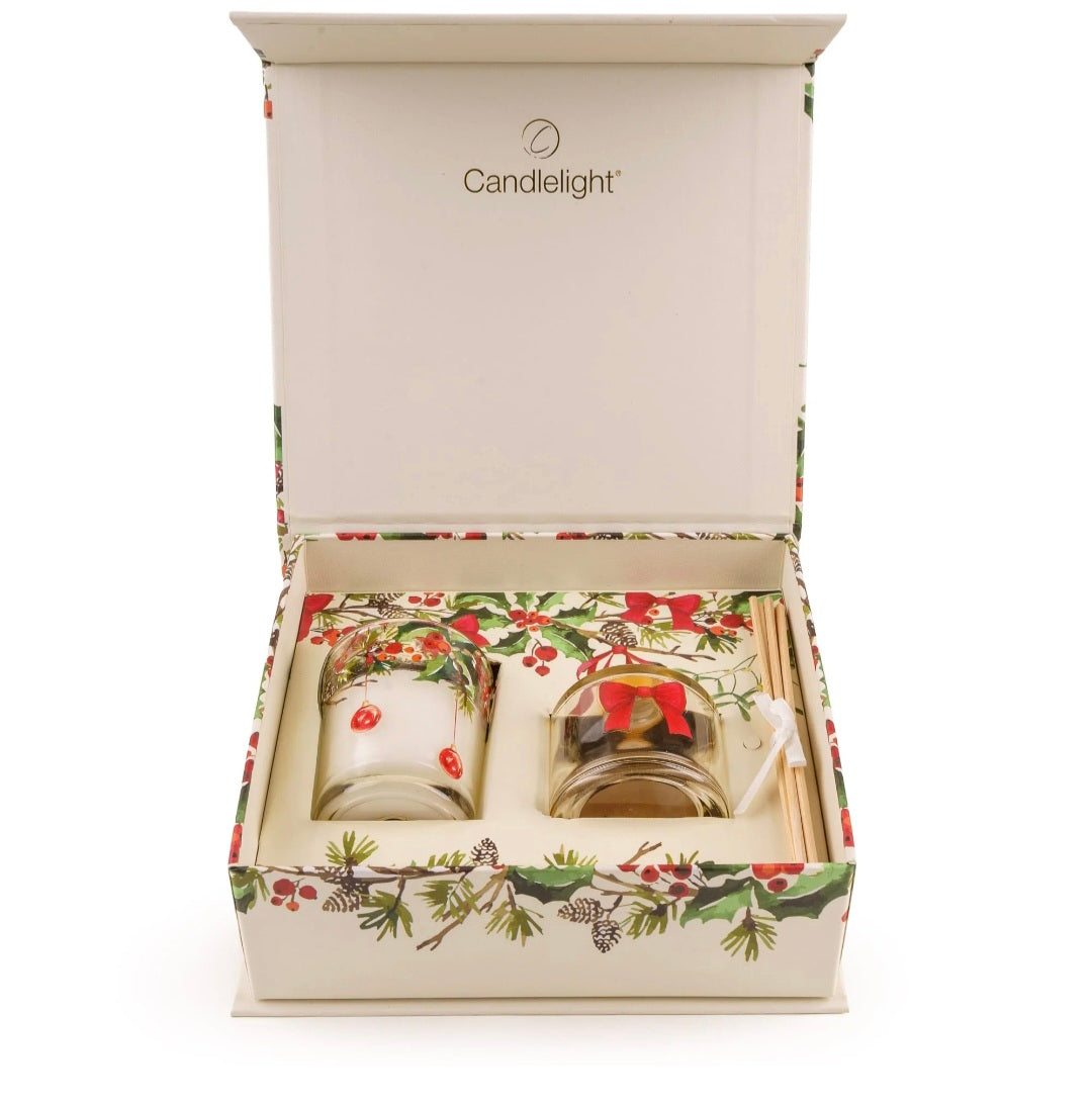 Diffuser & Candle Gift Set Mistletoe & Pine