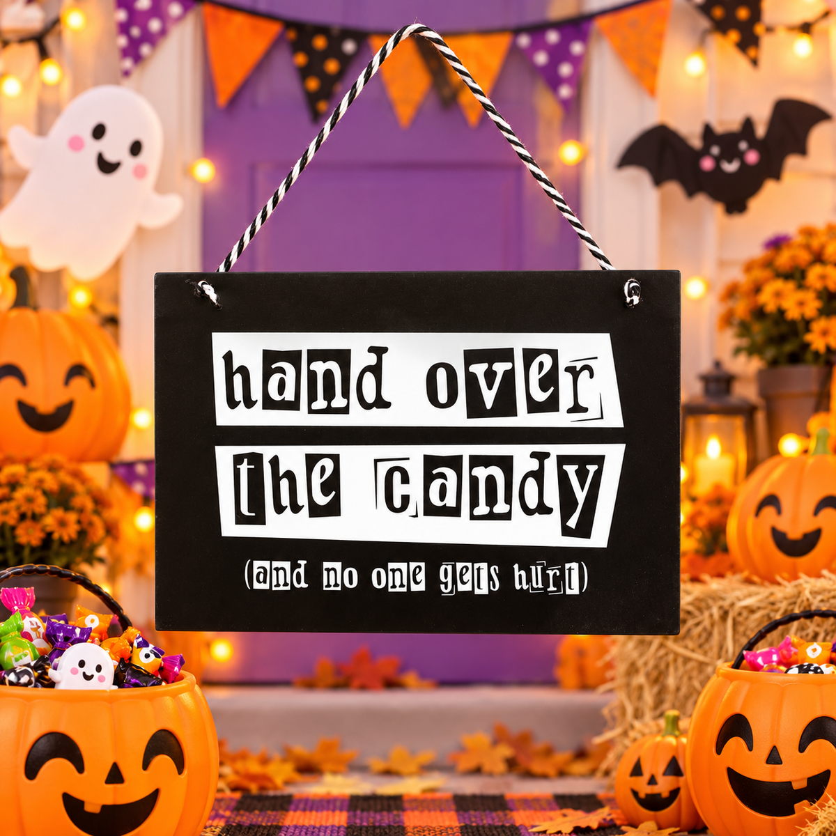 Hand Over The Candy Fun Novelty Sign