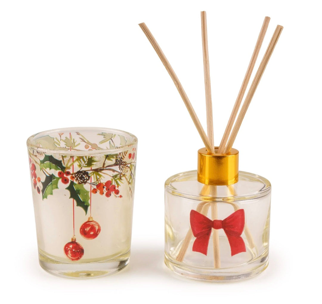 Diffuser & Candle Gift Set Mistletoe & Pine