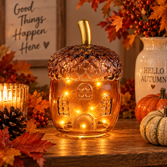 Orange Acorn Light Up House