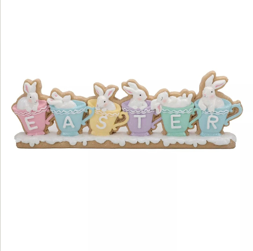 Easter Bunny Mantle Plaque