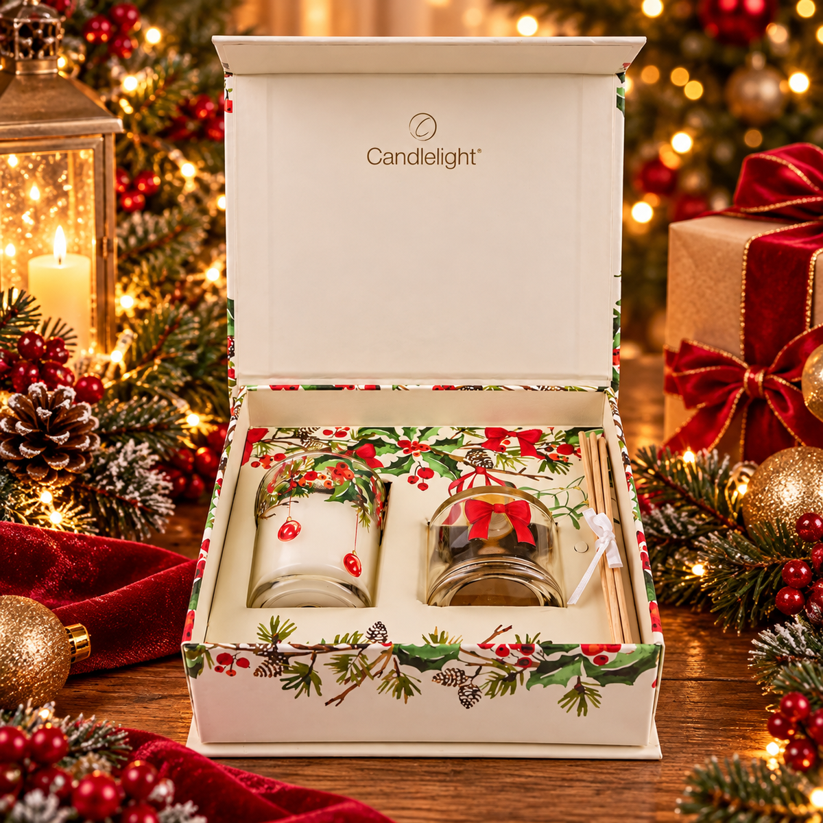 Diffuser & Candle Gift Set Mistletoe & Pine
