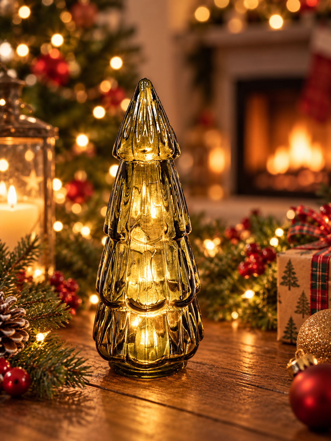 Small Green LED Christmas Tree