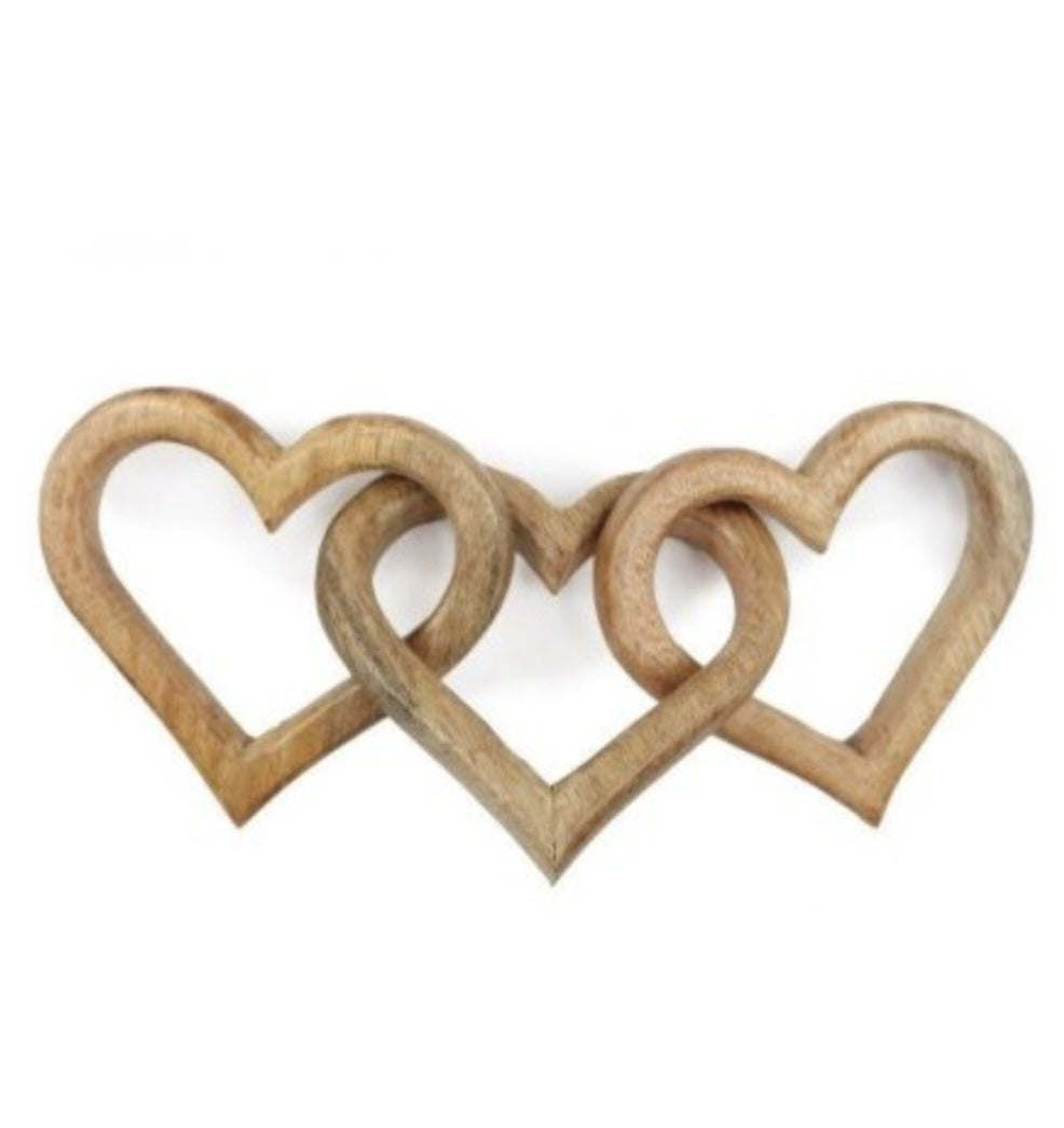 Wooden Chain of Hearts