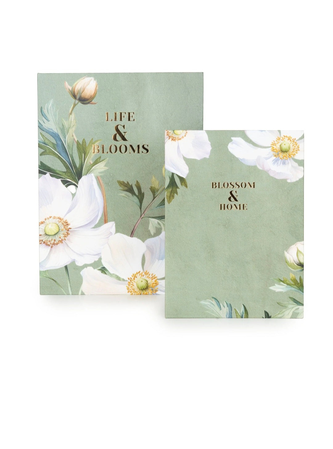 Set of 2 Faux Storage Boxes White Poppy